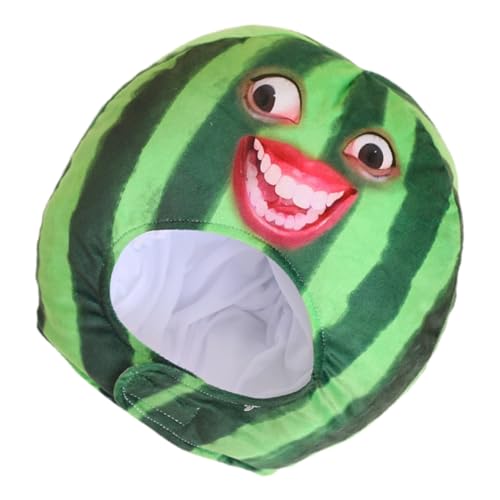 Chapeau pastèque en peluche unisexe taille unique pour déguisement