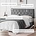 Howjoe Linen Upholstered Headboard King Size, Modern Diamond Tufting Solid Wood Cali King Headboard Only, Adjustable Height from 37” to 51” Head Board, Bed Frame or Wall Mount Headboards, Light Grey