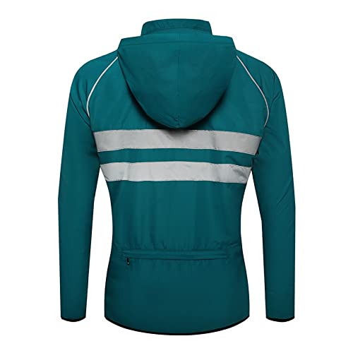 XuuSHA Roupa de segurança de alta visibilidade Mountain Bike corta-vento, jaqueta reflexiva de cicli