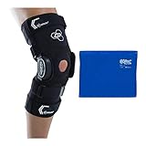 DonJoy Performance Bionic Fullstop ACL Knee Brace (X-Large) and Chattanooga ColPac Reusable Gel Ice Pack Cold Therapy - Blue Vinyl - Standard - (11 in x 14 in) - Value Bundle