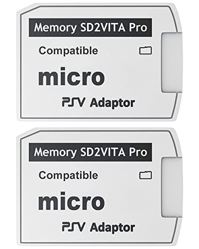 Skywin- SD2Vita PS Vita Memory Adapter, PS Vita SD Card Adapter Compatible with PS Vita 1000/2000 3.6 or PS VitaHENkaku System (2 Pack)