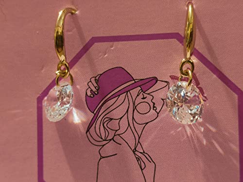 Image of Nilu's Collection Enchanting Light Weight Cubic Zircon Crystal Drop Earrings for Women and Girls, for Daily Use, Office Use