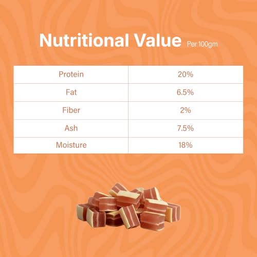 Image of Scrummy Marbled Chicken Cubes Dog Treats 70g (Pack of 3) | Soft & Tasty Training Snacks | High Protein Healthy Chews for Puppies & Adult Dogs