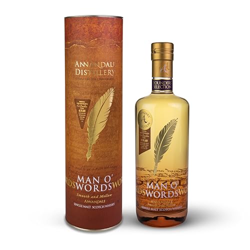 Annandale Man O'Words 2016 Bourbon Cask | Unpeated Single Malt Scotch Whisky | Fresh Berries With Hints of Vanilla, Almonds & Hazelnuts | 60.6% ABV | 700ml