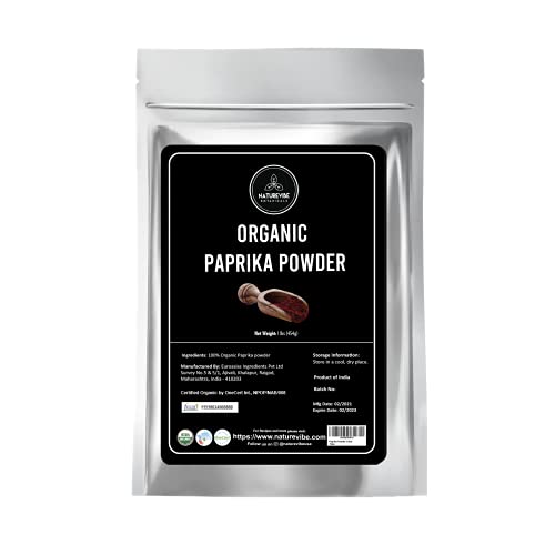 Naturevibe Botanicals Organic Paprika Powder, 1lb | Non-GMO and Gluten Free | Rich in Antioxidant | Indian Spice [Packaging may vary]…