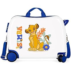Maletas Para Bebes Con Ruedas Disney El Rey Leon Maleta Infantil Blanco 50x39x20 cms Rígida ABS Cierre de combinación lateral 34L 1,8 kgs 4 Ruedas