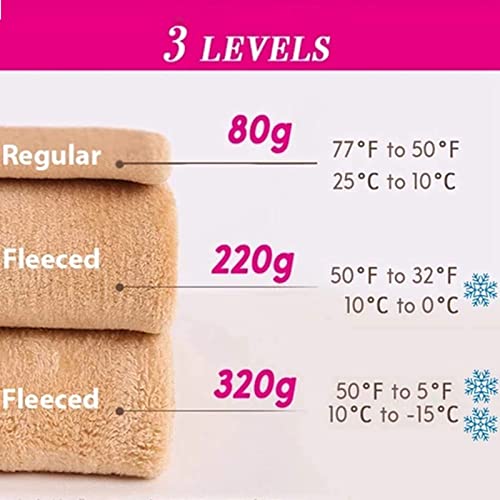 Winter Fleece Leggings Long Socks for Women, Flawless Legs Fake Translucent Pantyhose, Tights Thicke