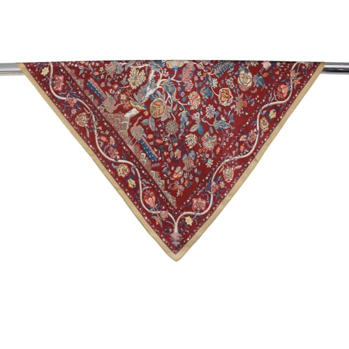 DANA XU 100% Mulberry Silk Fashion Scarf For Women 27×27 inches Medium Square Lightweight Hair Bandanas2