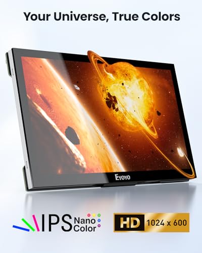 Image of Eyoyo Raspbery Pi Screen 7-inch: 1024x600 LCD Capacitive Touchscreen Monitor with Stand, Mini Portable HDMI Monitors IPS Touch Display for Raspbery Pi 5 /4 /3 /2 /Zero, Windows /Linux /Android