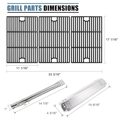Image of Replacement Parts for Nexgrill 720-0898, Grill Heat Plates, Burner Tubes and Igniter, Grill Grates for Nexgrill 720-0898 Deluxe 6 Burner Gas Grill