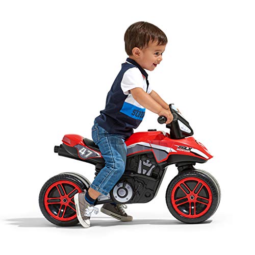 Falk - Moto draisienne Racing Team Rouge - A Partir de 2 años - Fabricado en Francia - Ruedas Extra Grandes - Desarrolla el Equilibrio y Las Habilidades motoras - 530