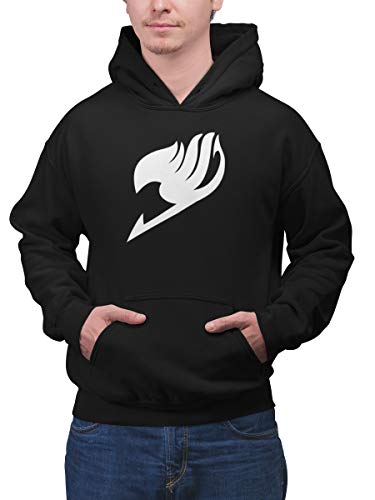 Blusa Moletom Casaco Fairy Tail Anime Unissex Cinza e Preto Tamanho:GG