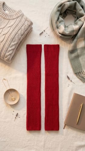 Image of Women's Cable Knit Leg Warmers - Ribbed Knee High Boot Socks for Winter, Layering & Dance Warmups