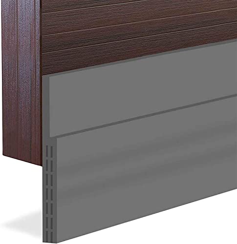 Hulameda [Upgraded] Large Gap Door Draft Stopper, 3-2/5"W Widened Door Sweep for Interior and Exterior Doors - Guard Against Drafts, Dust, Noise and Unwanted Animals| 3-2/5"W x 39" L, Gray