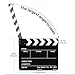 Flexzion Acrylic Plastic Clapboard Director's Clapper Board Dry Erase Cut Action Scene Slateboard for Hollywood Camera Film Studio Home Movie Video 10x12 with Black/White Sticks