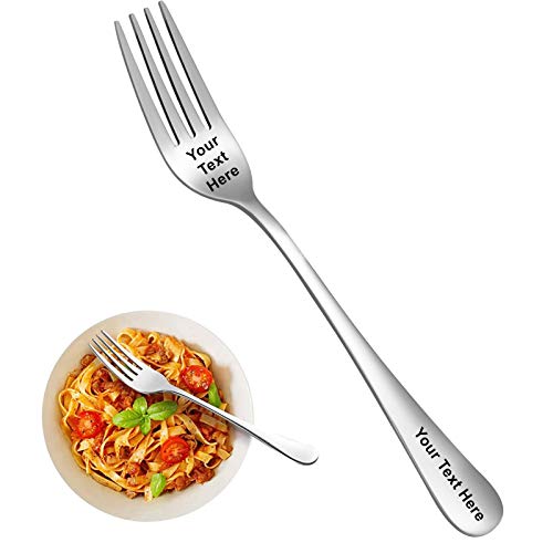 LAOKEAI Personalisierte Gravierte Gabel, Edelstahl Einzigartige Carving-Gabel Cover