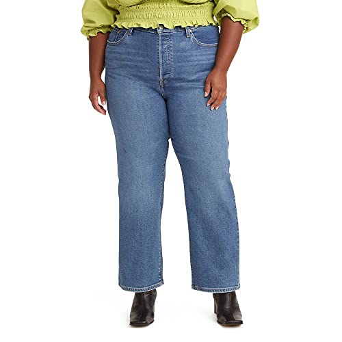 Levi's Women's Ribcage Straight Ankle Jeans, Summer Slide-Light Indigo, 28