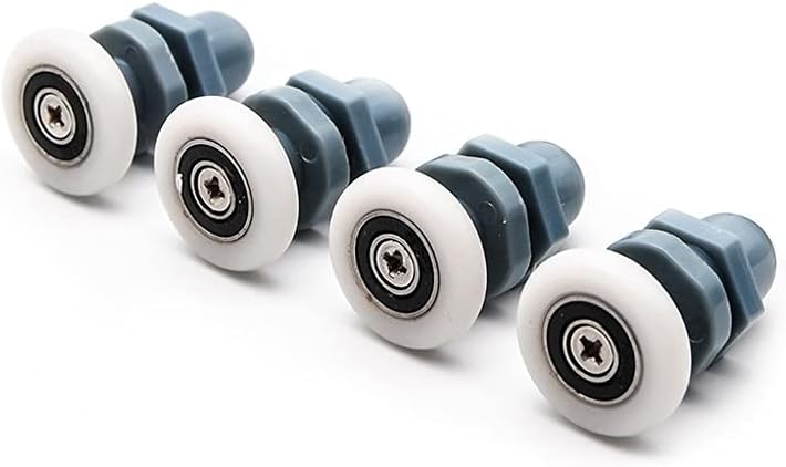 ABS Plastic Pulley Runner Wheel Sliding Door Rollers Bearing for Shower Cabin Room Replacement (Size : DW-102-23mm-4PCS)
