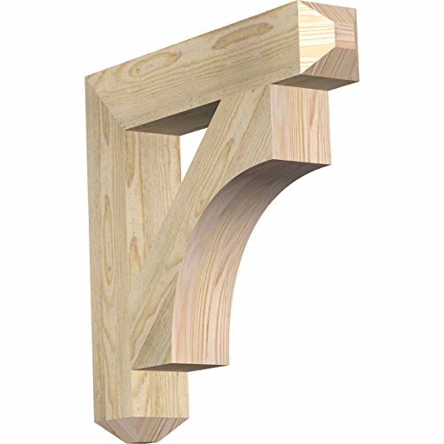 Ekena Millwork BKT04X22X22WTL04RDF Westlake Craftsman Rough Sawn Bracket, 4" Width x 22" Depth x 22" Height, Douglas Fir