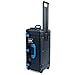 Pelican Black & Blue 1606 case, with Wheels. Comes Empty.