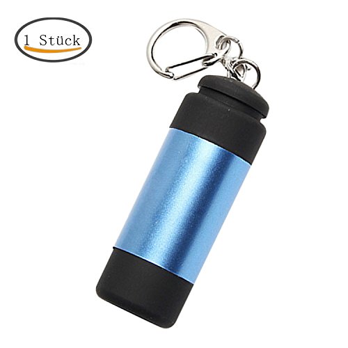 Preisvergleich Produktbild DaoRier Schlüsselanhänger Taschenlampe Mini-USB Aufladbare LED-Taschen-wasserdichte LED-Schlüsselanhänger 1pcs Himmelblau