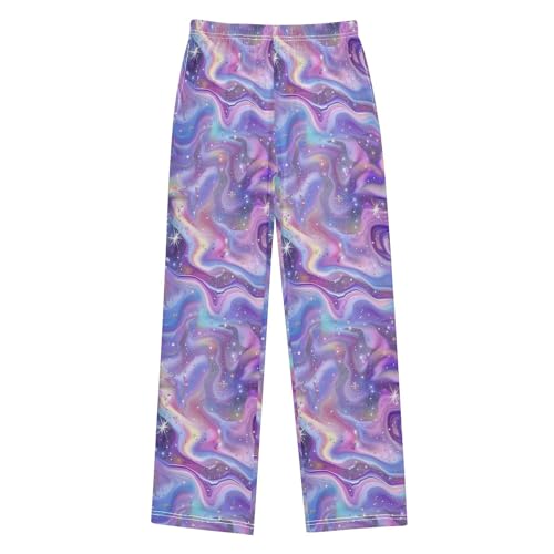 Pajama Bottoms, Glitter Gradient Purple Pajamas Pant Sleep Long Pants Lounge Wear Sleepwear Soft Pjs