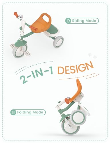 image for besrey Toddler Tricycle with Bell, Kids Tricycle Age 18 Months to 5 Ye
