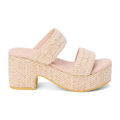 Image of BEACH by Matisse Womens Gem Platform Block Casual Sandals Casual High Heel 3 inch & Up - Off White