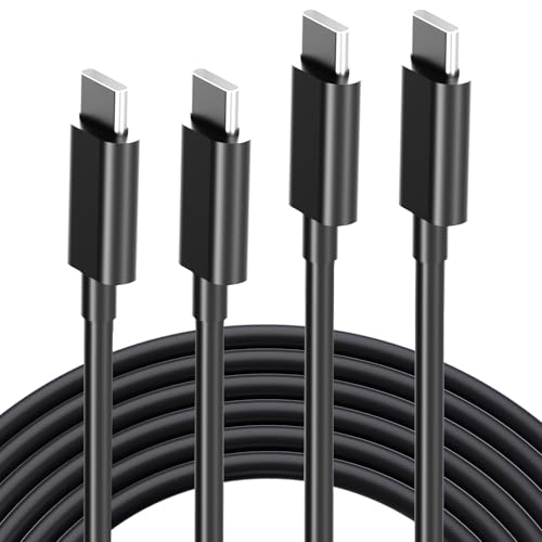 60W High-Speed Stable USB C to USB C Cable 6ft, 2-Pack Durable Type C Power Line for Daily All-Scenario Charging(Black)