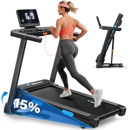 MERACH - Klappbares Laufband - 2,5 PS einstellbare Geschwindigkeit, 0,8-12 km/h Gehunterlage -...