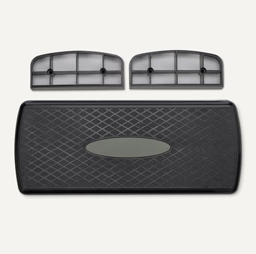 Amazon Basics Aerobic Steppbrett, Verstellbarer Workout Stepper für Zuhause, 68.58cm, Schwarz/Grau