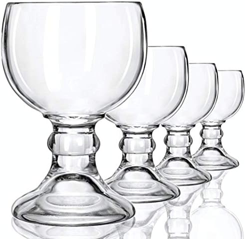 Schooner Beer Glasses Set - 21-ounce Large Margarita Glass, Big Goblet Style Beer Glass for Coronarita, Fish Bowl Glasses for Drinks - Set of 4