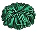 30 Colors Available, Handmade Stretch Satin Scrunchie 5.5 inches, Large Hair Accessory for Women, Soft Voluminous Ponytail Holder, Elegant Hair Tie, Stylish Holiday Gift (Green)