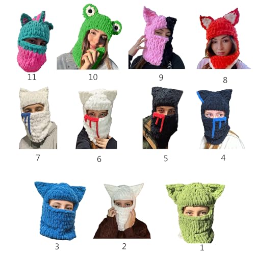 Chapeaux d'oreille tricotés main d'exception, les parfaits accessoires photo d'Halloween - 6