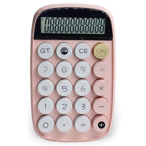 Image of Blue tick CandySum Calculator 10-Digit | Candy Color | 15 Tilt Display | Big Round Keys | Compact Desk Calculator for Office & Study (Pink)