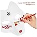 COSMEVIVI White Blank Fox Mask with Elastic Band Hand Painted DIY Japanese Style Craft for Halloween Masquerade Cosplay Comfortable Fit for Costume Parties and Fashion Shows