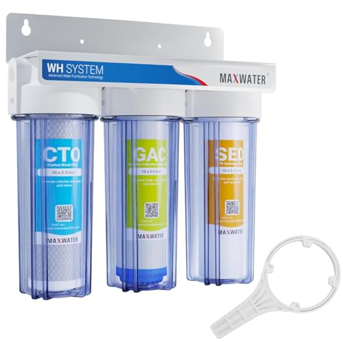 Max Water 3 Stage Whole House Water Filtration System WH-SC2