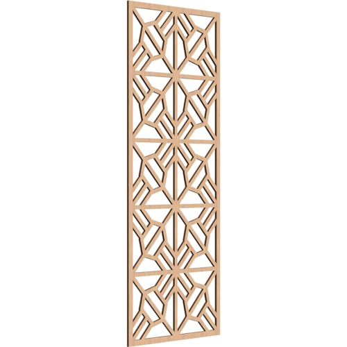 Image of 19 3 /8 inchW x 49 3 /8 inchH x 1 /4 inchT Auburn Decorative Fretwork Wood Wall Panels, Hickory