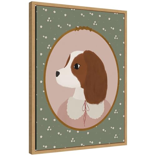 Kate and Laurel Framed Canvas Wall Art Print Cavalier Girl