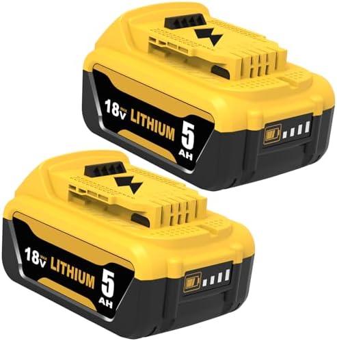 2 Pack 18V 5.0Ah Replacement Batterie pour Dewalt Batterie 18V po...