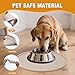 LDYOEN 2 Stück Napfunterlage für Hund Katzen, Hundenapf Unterlage Katzennapf Unterlage aus Silikon, Hunde Katzen Futtermatte wasserdichte und rutschfeste Fressnapf mit Rand, 30x30cm, Beige