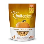 Fruitables Baked Dog Treats, Healthy Pumpkin Treat for Dogs, Low Calorie & Delicious, Free of Wheat, Corn and Soy, Made in the USA, Pumpkin and Banana Flavor, 7oz
