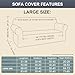 Luxshare Home Stretch Couch Cover Washable Sofa Slipcover Furniture Protector with Non Skid Foam and Elastic Bottom for Kids, Dog(Large/Chocolate)