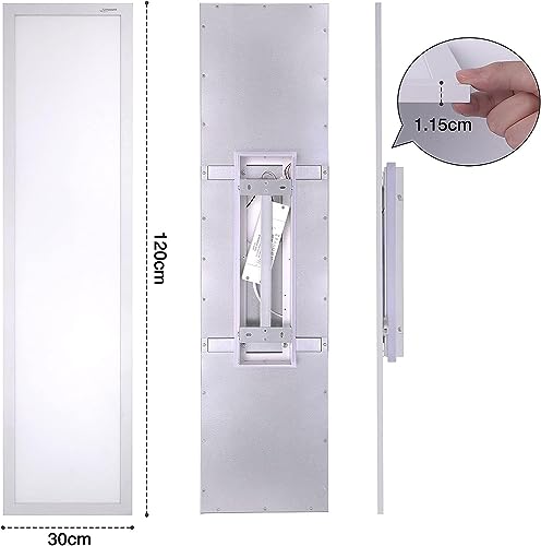 Plafonnier LED dimmable 120x30 cm 55W variable avec télécommande pour salon et bureau