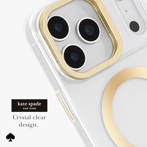 Kate Spade New York Etui do iPhone'a 17 Pro Max ze stojakiem na aparat - kompatybilne z MagSafe - designerskie etui na telefon - przezroczyste ikona