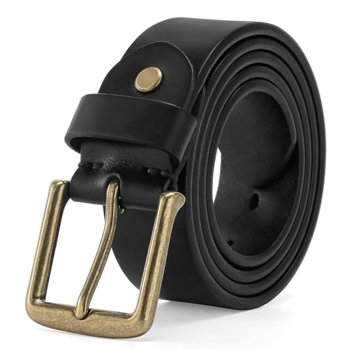Thicken Full Grain Leather Mens Belt Heavy Duty Mens Work Belt Mens Belt High Hardness Buckle Packed In Gift Box