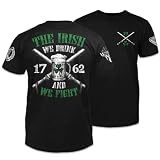 The Irish T-Shirt Patriotic Tribute Tee | American Pride Veteran Support Shirt | 100% Cotton Military Apparel | Black, X-Large