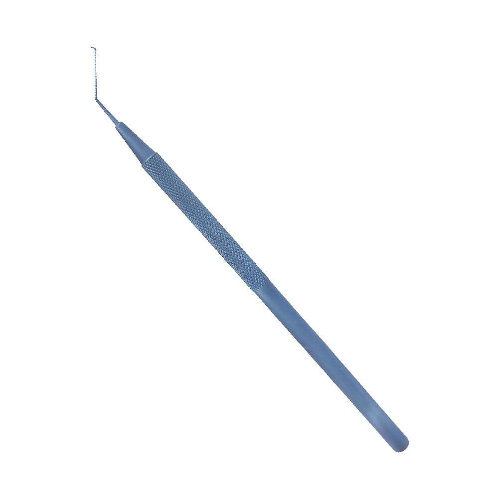Stellmacher Ophthalmic Sinskey Lens Hook, 0.2mm Angled Titanium Instrument, 12cm Precision Handling Tool for Training, Practice & Simulation Use (Titanium Sinskey)
