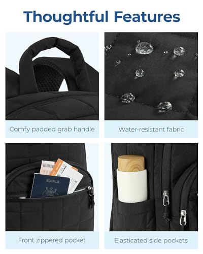 BAGSMART Travel Backpack for Women, 15.6" College Laptop Backpack, Black - Image 5