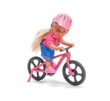 Simba Evi Love Mountain Bike – Puppe mit Fahrrad und Helm, sportliches Spielset mit Zubehör, Outdoor-Abenteuer für Kinder, Puppengröße 12 cm, ab 3 Jahren